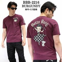 The BRAVE-MAN × BETTY BOOP ベティ ブープ 【定価￥7900＋税】 半袖TEE BBB-2216 BURGUNDY サイズ XL_画像1