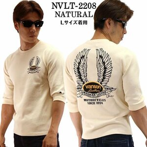 VANSON LEATHERS 【定価\6900+税】 サーマル6分TEE NVLT-2208 WHITE サイズ L