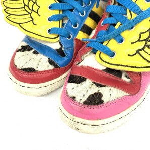 ◆adidas X jeremy scott 2NE1 WINGS アディダス×ジェレミースコット×2NE1 スニーカー 23.5◆ マルチカラー 羽根 ハラコ レディースの画像10