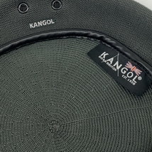 良好◆KANGOL カンゴール ベレー帽 M◆ グレーグリーン ポリエステル アクリル ユニセックス 帽子 服飾小物_画像6