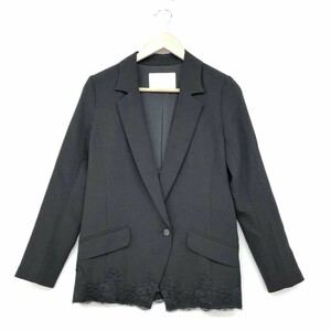  excellent *Grace Class Grace Class jacket * black polyester lady's outer hem race Hem race 