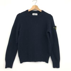 ◆STONE ISLAND ストーンアイランド クルーネック ニット S◆ ネイビー メンズ トップス ワッペン クロアチア製 セーター