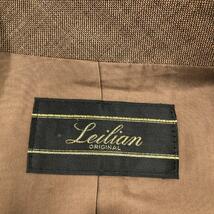 良好◆LEILIAN レリアン パンツスーツ サイズ9◆ ブラウン レディース イタリア製生地 グレンチェック セットアップ_画像8