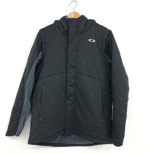 未使用品◆OAKLEY オークリー ジップアップ ジャケット XXL◆ ブラック メンズ アウター UNEVEN　PUFF　JACKET 2WAY ベスト 3