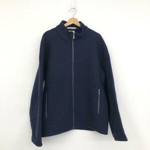 ◆IBEX アイベックス ジップアップ ジャケット XL◆ ネイビー メンズ アウター ウール