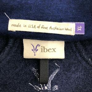 ◆IBEX アイベックス ジップアップ ジャケット XL◆ ネイビー メンズ アウター ウールの画像3