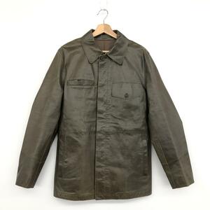 ◆MEN'S MELROSE メンズメルローズ レザージャケット 4◆ グリーン メンズ 革ジャン アウター カーフ