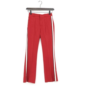  beautiful goods *GUCCI Gucci slacks pants size 36* red lady's bottoms side line 18 year 