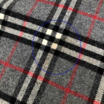 ◆Burberry's バーバリーズ マフラー◆ グレー ウール ユニセックス ストール 襟巻 服飾小物 ノバチェック_画像5