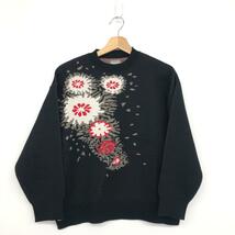 未使用品◆DELUXE CLOTHING デラックスクロージング ボタニカルジャガード ニット S◆ ブラック メンズ トップス BLOOMING 19SS 1_画像1