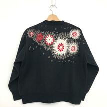 未使用品◆DELUXE CLOTHING デラックスクロージング ボタニカルジャガード ニット S◆ ブラック メンズ トップス BLOOMING 19SS_画像2