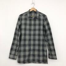 未使用品◆KRIS VAN ASSCHE クリスヴァンアッシュ 比翼チェック シャツ 44◆ グレー メンズ トップス_画像1