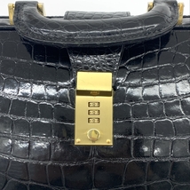 ◆CROCODILE クロコダイル ボストンバッグ◆ ブラック ユニセックス ドラムバッグ bag 鞄_画像7