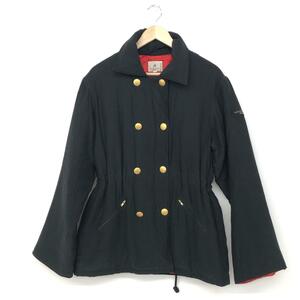 ◆SONIA RYKIEL ソニアリキエル シルク中綿ジャケット サイズ2◆ ブラック 表地絹100％ レディース ダブル 金釦 アウター