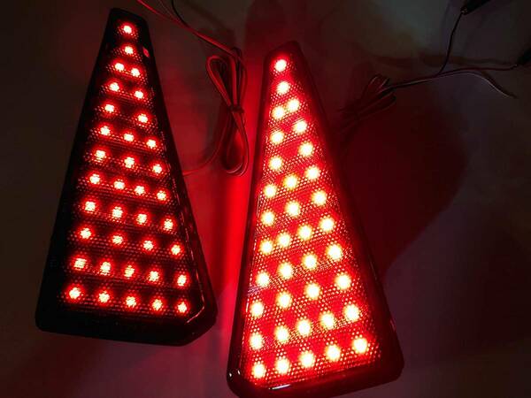 スモークレンズ　トヨタ 72連 LED リフレクター リアバンパー ライト ランプ VOXY ヴォクシー 80 85系 Si/ZS