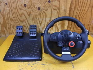 □Cb/438☆ロジクール Logicool☆ステアリングコントローラー☆ドライビングフォース Driving Force GT☆E-X5C19☆動作不明☆ジャンク