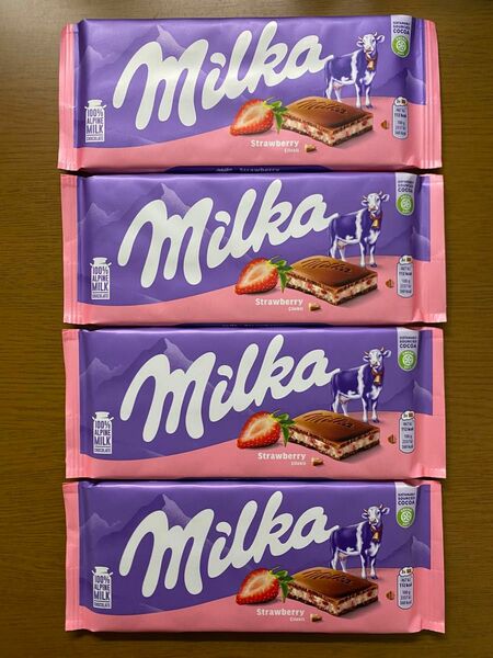 Milka ミルカチョコレート　ストロベリー　4個セット