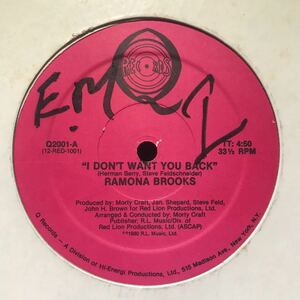 Ramona Brooks / I Don't Want You Back USオリジナル盤