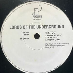 Lords Of The Underground / Tic Toc USオリジナル盤
