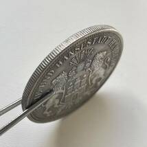 ドイツ 硬貨 古銭 ハンブルク州 1896年 ハンブルク州紋章 キャット・キャッスル マルク 国章 双頭の鷲 コイン 重20.49g_画像3