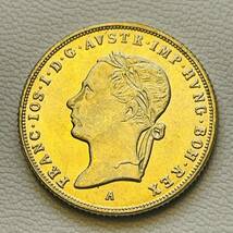 オーストリア帝国 硬貨 古銭 フランツ・ヨーゼフ1世 1898年 戴冠 50 周年記念 国章 紋章 双頭の鷲 記念幣 コイン 重3.49g_画像2
