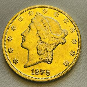 アメリカ 硬貨 古銭 自由の女神 1875年 ハクトウワシ 13の星 独立十三州 盾 オリーブの枝 コイン 重17.31g
