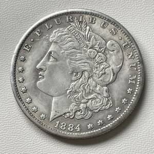 アメリカ 硬貨 古銭 自由の女神 1884年 リバティ イーグル モルガン 13の星 コイン 重23.00g