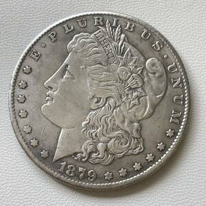 アメリカ 硬貨 古銭 自由の女神 1879年 リバティ イーグル モルガン 13の星 コイン 重21.03g