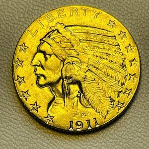 アメリカ 硬貨 古銭 インディアン人像 1911年 イーグル リバティ ドル 記念幣 コイン 重4.59g