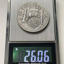 ブラジル 硬貨 古銭 チャールズ4世 1806年 ボリビア ブラジル紋章 国章 レイ 花輪 コイン 重26.06g_画像5