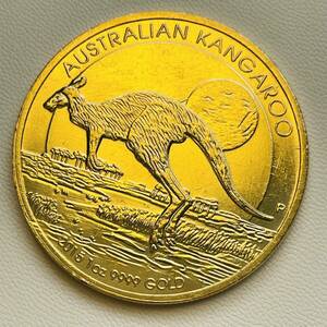 オーストラリア 硬貨 古銭 エリザベス2世 2015年 カンガルー 月光 記念幣 コイン 重23.80g