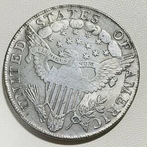 アメリカ 硬貨 古銭 自由の女神 1801年 リバティ イーグル モルガン 13の星 コイン 重22.86gの画像2