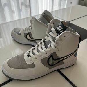 【極美品】NIKE LUNAR FORCE 1 HI WOW QS ナイキ ルナフォース1 ハイ WOW ホワイト/メタリック シルバー スニーカー 