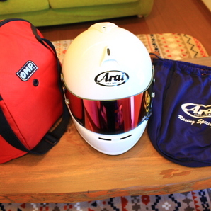 Arai アライ GP-6S ヘルメットFMVミラーシールド付き【中古】の画像9