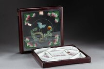 【華】某有名収集家買取品 時代物【江西恒興出品】色絵山水文皿 9点セット 共箱 文物商店 飾皿 古美術 骨董品YA230698385-YQ　_画像1