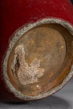 【華】某有名収集家買取品 清時代物 中国伝来 単色釉 赤釉 蓋物 古美術 骨董品YB230103-EO　_画像9