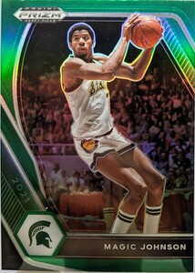 【1円スタート】2021 Panini Prizm Draft Picks - Magic Johnson Green Prizm Refractor / Lakers