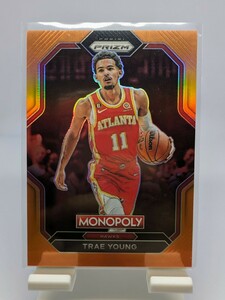 【1円スタート】2022-23 Panini Prizm Monopoly - Trae Young Orange Prizm 124シリアル / Atlanta Hawks