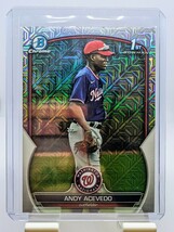 【1円スタート】2023 Bowman Chrome - Cristhian Vaquero Mojo Refractor 他 Washington Nationals 4枚セット Sapphire Chrome Topps_画像3