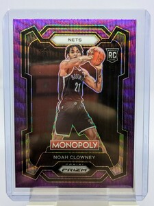 【1円スタート】2023-24 Panini Prizm Monopoly - Noah Clowney Purple Wave / Brooklyn Nets