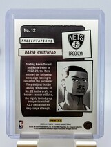 【1円スタート】2023-24 Panini NBA Hoops - Dariq Whitehead RC PRESENTATIONS SSP / Brookly Nets_画像2