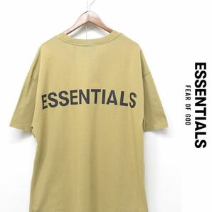 B361/Fear Of God ESSENTIALS エッセンシャルズ 半袖Tシャツ クルーネック ロゴ ビッグサイズ オーバーサイズ M カーキブラウンの画像1