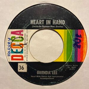 US盤 7インチ　BRENDA LEE # HEART IN HAND / IT STARTED ALL OVER AGAIN