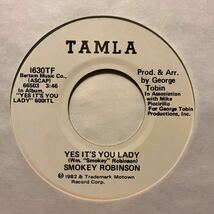 【SOUL】SMOKEY ROBINSON # YES IT'S YOU LADY / US / 7 / PROMO / 1982_画像1