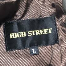 HIGH STREET ハイストリート【人気の大きいサイズ】綿100％ポリウレタンコーティング トレンチコート ロングコート ブラウン Lサイズ_画像8