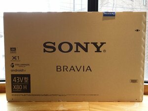 SONY Sony BRAVIA Bravia 43V type 4K тюнер встроенный жидкокристаллический телевизор KJ-43X8000H новый товар нераспечатанный бытовая техника телевизор [ ломбард лот ]