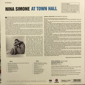 即決 LP 2019年Reissue Nina Simone ニーナ・シモン / Nina Simone At Town Hall / Waxtime 950672の画像2