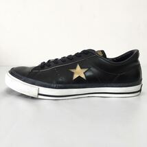 希少！CONVERSE コンバース☆ワンスターレザースニーカー28cm本革one starメンズ日本製ヴィンテージ廃盤本革シューズ人気カラー黒金_画像5