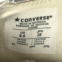 CONVERSEコンバース☆本革レザースニーカー28cmメンズホワイトxオレンジワンスタージャックスターアンドバーズくつレザーシューズ_画像10