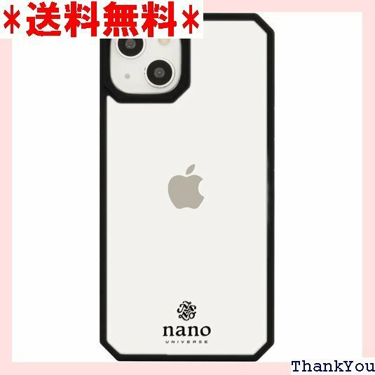 nano universe iPhone14 iPh ォン14 アイフォン13 耐衝撃 スマホケース ブラック 280